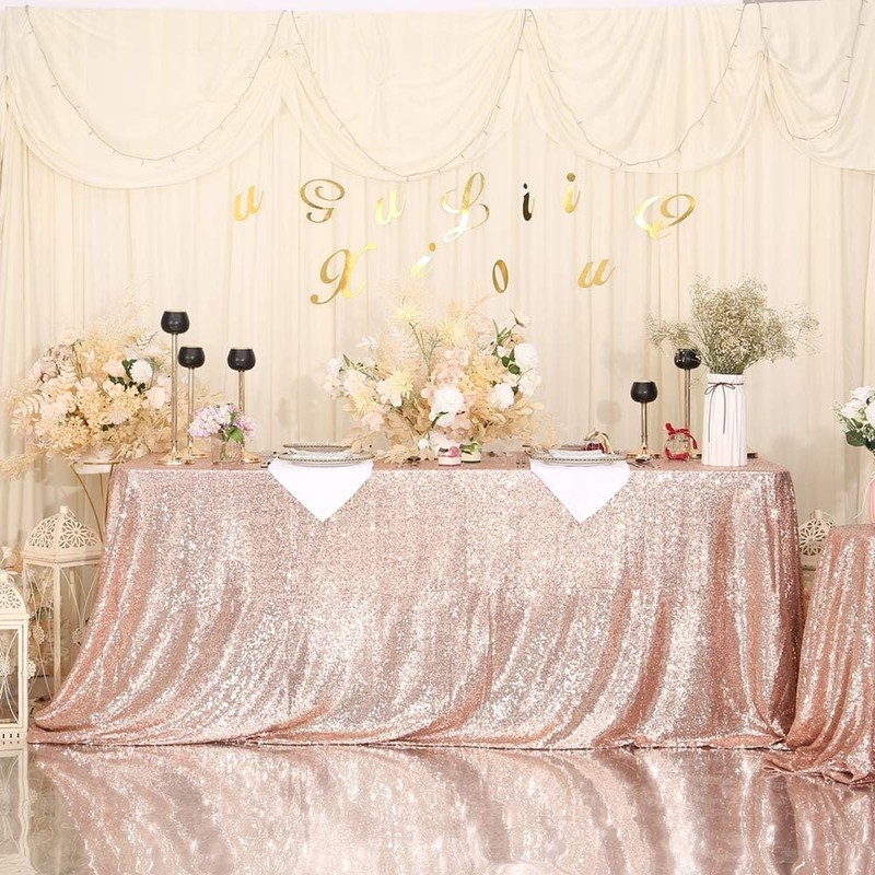 Eternal Beauty 152 * 305cm/60 * 120 inch Rectangle Sequin