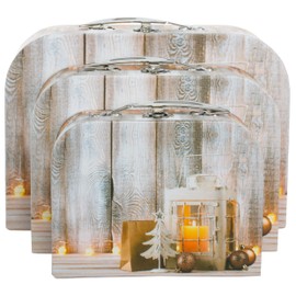 Brandsseller Set of 3 Storage Boxes with Lid, Suitcase, Various Sizes - Sturdy Cardboard Christmas Box - Lantern