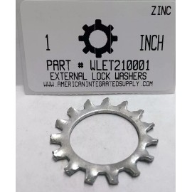 AMERICANINTEGRATEDSUPPLY.COM 1 inch External Tooth Lock Washers Steel Zinc Plated (5)
