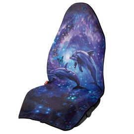 gearider Dolphin Car Seat Cover Sweat Carseat Covers Galaxy Sky Car Seat Towel Cover After Gym Workout Running Swimming Beach Hiking Fit for Most Vehicles