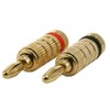 Monoprice 24k Gold Plated Speaker Banana Plugs, Closed Screw Type