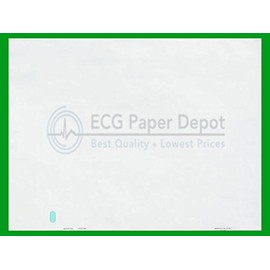 Quinton Compatible 15022-001 Generic ECG Paper 10 Pack, Z-Fold, Array (Blank) Grid, 8.50" x 11"