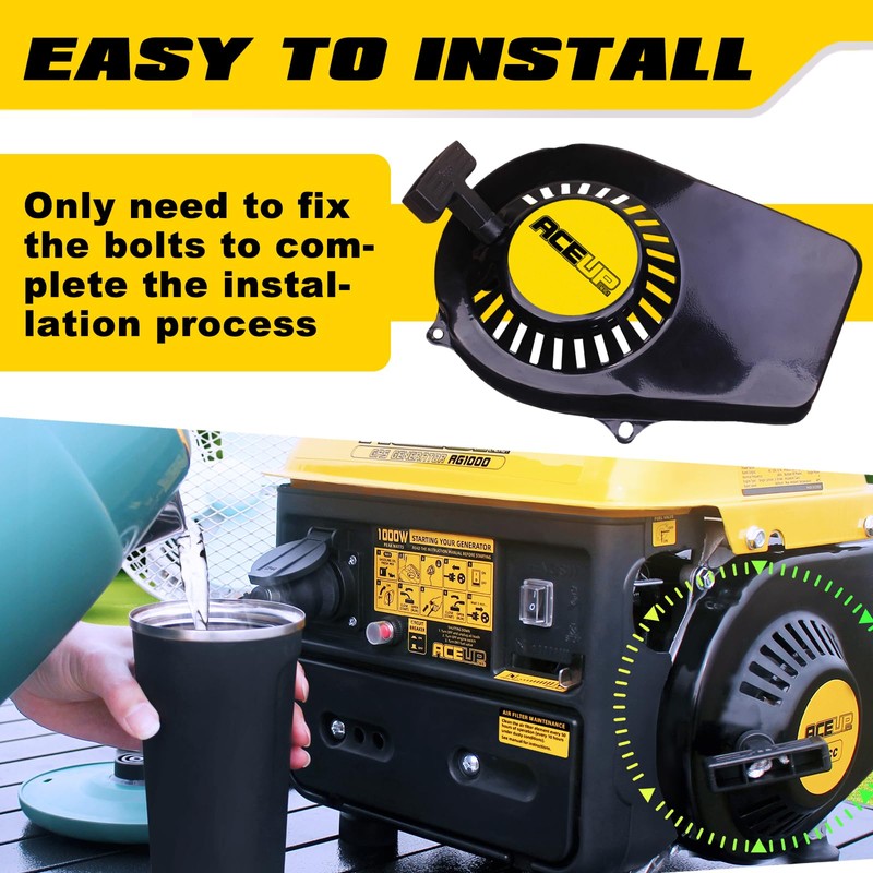 Aceup Energy Pull Start Assembly Recoil Starter Replacement Compatible with