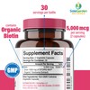 Whole Food Biotin Supplement - Contains Certified Organic Plant Based
