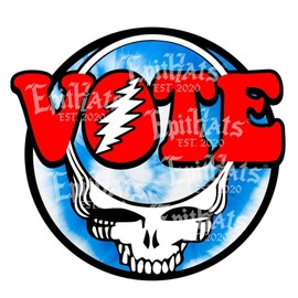 VOTE Grateful Dead Steal Your Face Sticker 4x4 election make a difference decal