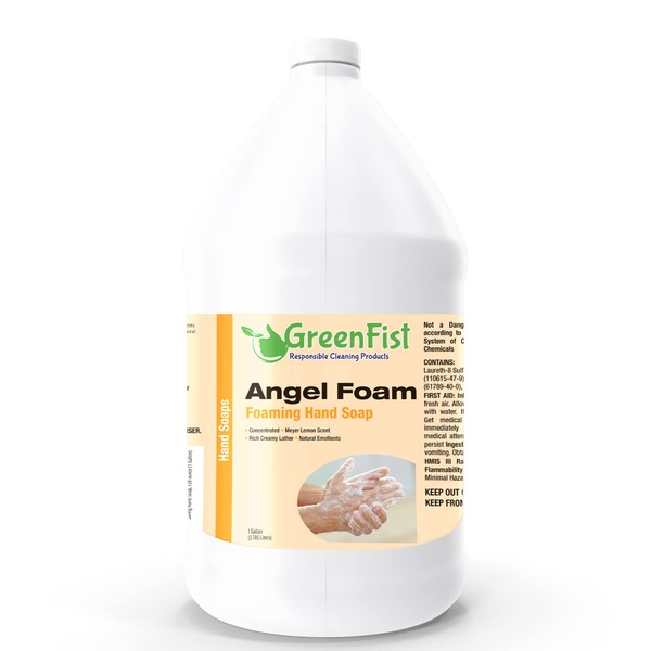 GreenFist Foaming Hand Soap Refills [ Foam Refill ] Gentle-Hand Wash Lemon Scent, 128 ounce (1 Gallon)