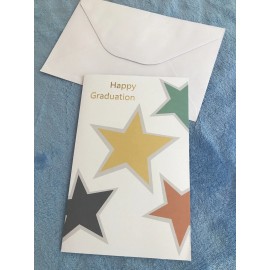 Premium Greetings Happy Graduation card Stars Graduation More than a Word Achievement Friends