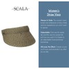 Scala Women's Paper Braid Visor, Toast, One Size