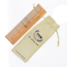 TNW-The Natural Wash Pure Neem Wood Comb for Women And Men| Natural & Eco-Friendly | Hair Growth, Anti-Dandruff Hair Styling Comb with Fine & Wide Teeth for Daily Use - Made in India