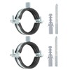 PATIKIL 2.9"-3.1"/74-80mm Split Ring Pipe Hanger, 2 Pcs Heavy Duty