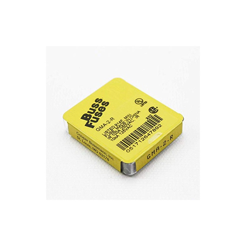 BUSSMANN BY EATON BK/GMA-2-R FUSE, CARTRIDGE, 2A, 5X20MM, FAST ACTING