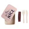 Lunch Box Lunchbox mit Besteck, Rosa – Nice Minimalist Ville