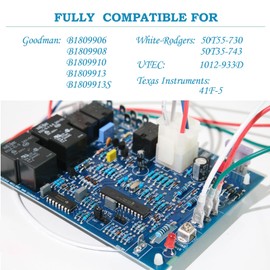 B18099-13 Control Circuit Board,Compatible with Goodman furnace control circuit board B18099-06,B18099-08,B18099-10,B18099-13 White-Rodgers:50T35-730,50T35-743,ICM280