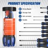 SORAKO 11-Piece Magnetic Screwdriver Set, 5 Phillips and 5 Slotted