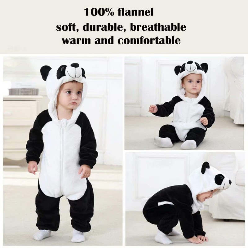 whorse Pijama Unisex para bebé, diseño de Animales, Panda, 100（18-24months）