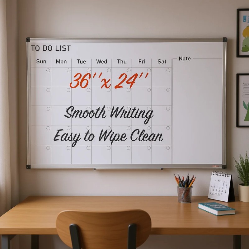 Magnetic Dry Erase Calendar Board 36 X 24 Inches Monthly
