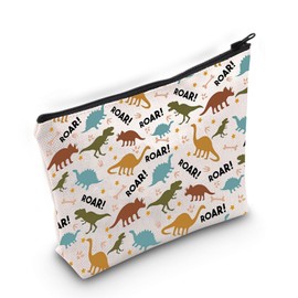 Dinosaur Makeup Bag Funny Dinosaurs Gift Dinosaurs Toiletry Travel Zipper Bag Dinosaur Makeup Pouch for Women Dinosaurs Gift (MB, Roar Dinosaur-PY3)