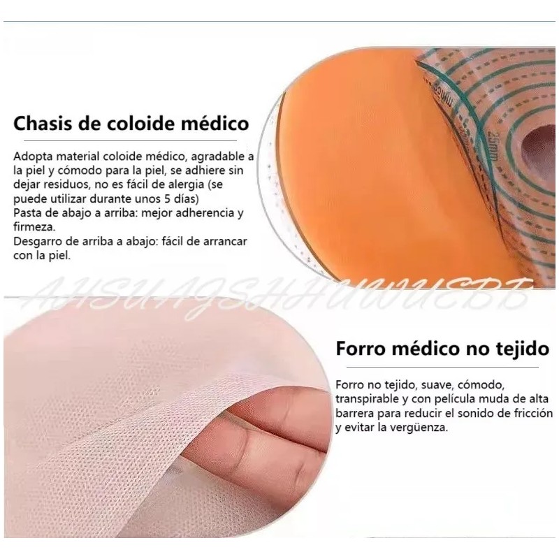 Bolsa Colostomia Adulto 10 Pzas Drenable Nude