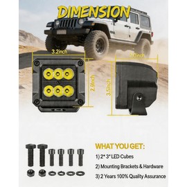 LED Cubes CREE LED Pods Driving Light for Truck Pickup Motorcycle UTV ATV