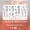 MINDDHA 5 Pairs Teardrop CZ Huggie Hoop Earrings Set for