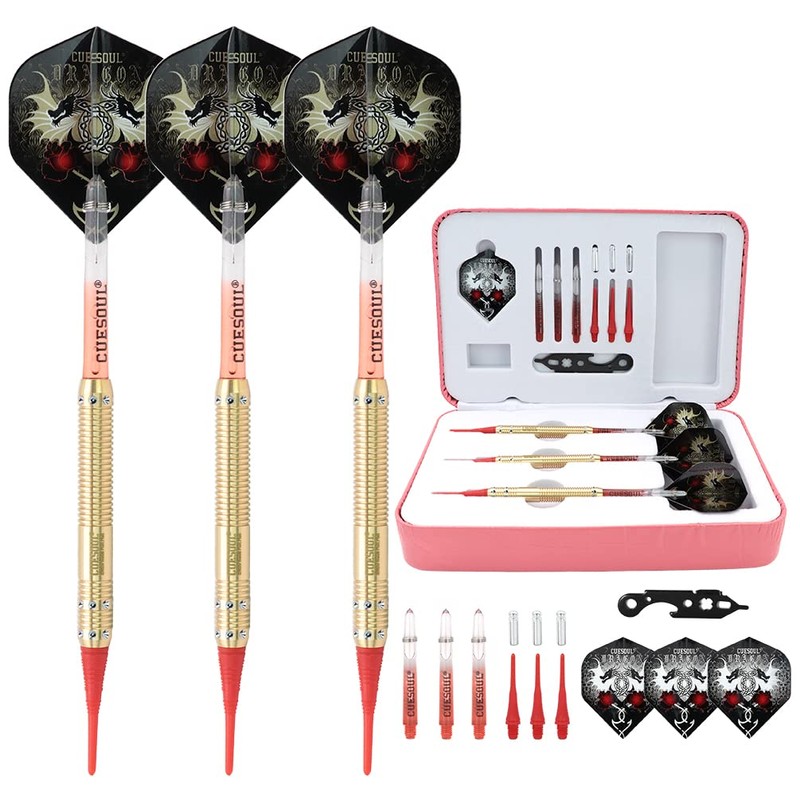 CUESOUL Dragon Deluxe Soft Tip Dart Set, 16g (B1108)