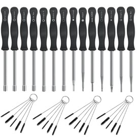 Strongthium 14 Pcs Carburetor Adjustment Tool Screwdriver Kit for 2 Cycle Small Engine Echo STIHL Poulan Ryobi Husqvarna MTD Homelite Chainsaw String Trimmer Weedeater with Carb Cleaning Brush