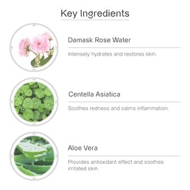 Mascarilla Reparadora con Péptidos, Centella Asiática Y Agua de Rosas. Calma Y Suaviza. Mascarilla Facial Rica en Antioxidantes para Piel Sensible....