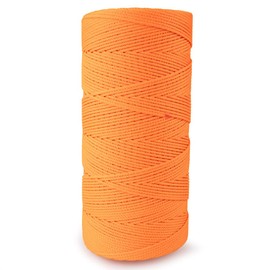 Rope & Cord Mason Line – High Visibility Nylon Twine for Landscaping, Gardening, Construction, and More – Neon Orange 1000 ft