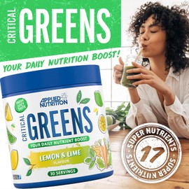 Applied Nutrition Critical Greens – Vegan Super Greens Powder for Immunity Boost – 150g (30 Servings), Lemon & Lime