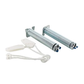 DEKAROX Door Hinge Spring Set Blue for Bosch Siemens Neff 754867 00754867 Repair Kit Including 2 Springs and 2 Pulls with Assembly Instructions and Sticker "R" for Dishwashers such as EG522O Maxx