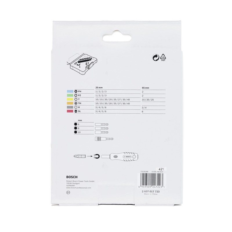 Bosch 45x Extra Hard Screwdriver Bit Set, 44+1-Piece (168 x