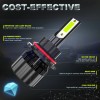 AQJ Pair 2-sides 9007 LED Headlight Bulbs Kit 8K Ice