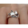 Fox Open Rings Sterling Silver 925 Playful Head Animal Tail