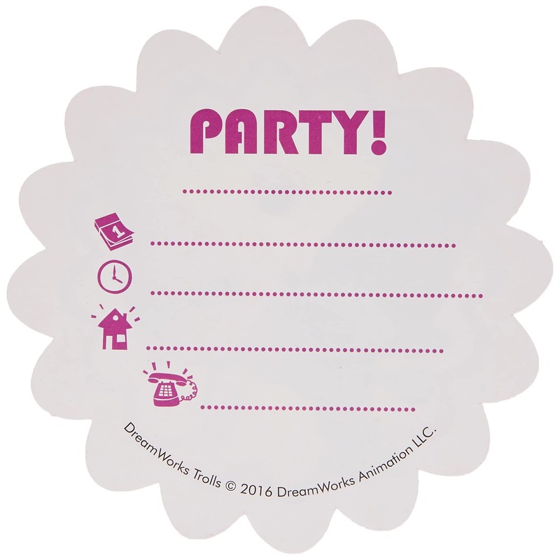 Trolls Einladungen - 6 Stück