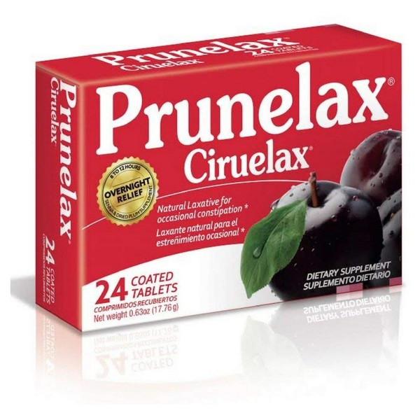 Prunelax Ciruelax Laxative Tablets 24 ea