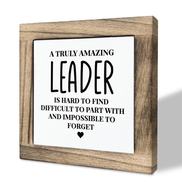 Schreibtisch-Dekor-Geschenke, Holzschilder, Schreibtischdekoration, Wertschätzungsgeschenke für Führer, bester Anführer aller Zeiten,