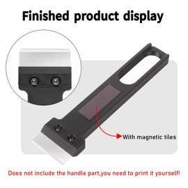 5 PCS Blades for Bambu Lab Scraper, 3D Printer Tool SK5 Steel Scraper Tip Blade with Screws and Magnetic Stickers，Compatible with Bambu-Lab Spatula Blades