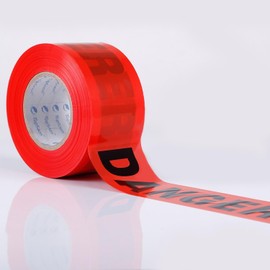 TopSoon Red Danger Tape Roll Do Not Enter Barricade Tape 3-Inch by 300-Feet, Premium Construction Tape Red Color Caution Tape Safety Barrier Tape