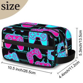 BENGRONGAE Travel Toiletry Bag for Women Men, Colorful Bright Gamepad Print Water-resistant Shaving Bag Hanging Dopp Kit Cosmetic Organizer Makeup Bag for Toiletries Accessories