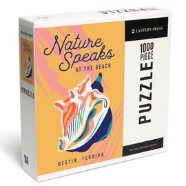 Lantern Press 1000 Piece Jigsaw Puzzle, Destin, Florida, Beach Bliss Collection, Beach Shell, Nature Speaks at The Beach
