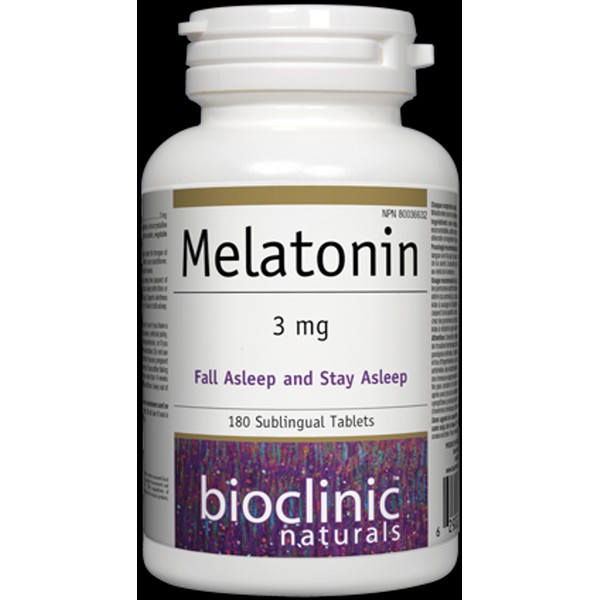 Bioclinic Naturals Melatonin 3 mg - 180 Sublingual Tablets