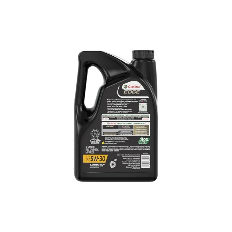 Castrol 03084 Edge 5W-30 Aceite para Motor, 5 Ots