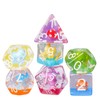 Cusdie Polyhedral DND Dice Set Resin Dice Filled Dice for