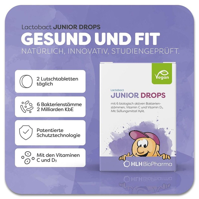 Lactobact Junior Drops, Pack of 60