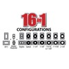 Taymac ML450G Single-Gang Mount 16-in-1 Flat Nonmetallic Weatherproof Vertical/Horizontal, 1-Pack,