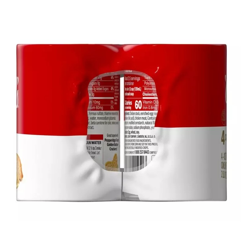 Campbell's Hearty Chicken Noodle Soup, 10.75 oz ,Pack of 4