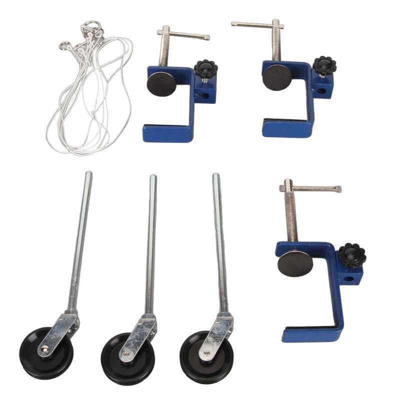 Robust Metal Bench Clamp with Pulley - Ideal for Laboratory,