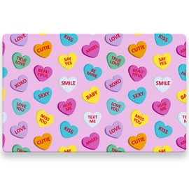 WRAPAHOLIC 50 Sheets Valentines Day Paper Place Mats - 11 x 17 Inch Disposable Placemat Colorful Love Heart Decorative Paper Table Mats for Dinner Table Setting Holiday Party Supplies