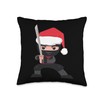 Christmas Ninja Boys Cool Graphic Kids Design Throw Pillow