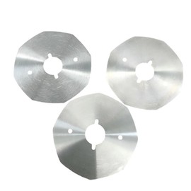 acclookss - 3 cuchillas de acero de alta velocidad de 65 mm/70 mm/90 mm/100 mm/110 mm/125 mm de diámetro, cuchillas de corte rotativas para YJ-65/70/90/100/110/125 cortador eléctrico de tela rotativo